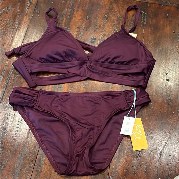 Kona Sol Purple Bikini Set - Picture 1 of 2